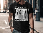 Black t-shirt with a soundboard graphic: "The Grumpy Sound Guy".